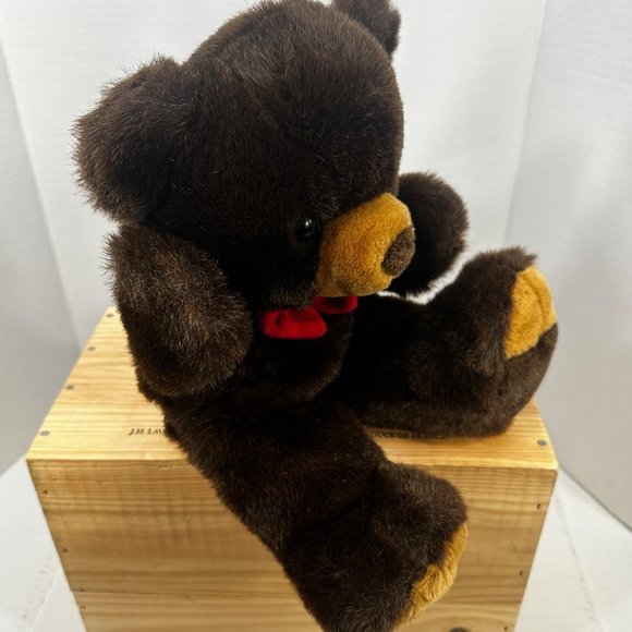 JC Penney Plush Teddy Bear Puppet With Bowtie Preowned One Foot Toe Separator Lo - Picture 4 of 11